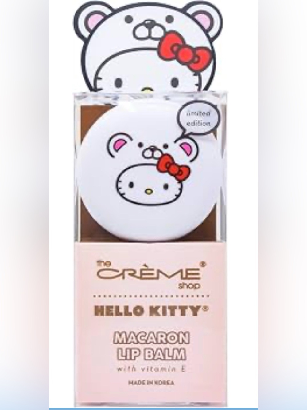 The Crème Shop x Hello Kitty White Chocolate Macaron Lip Balm-New